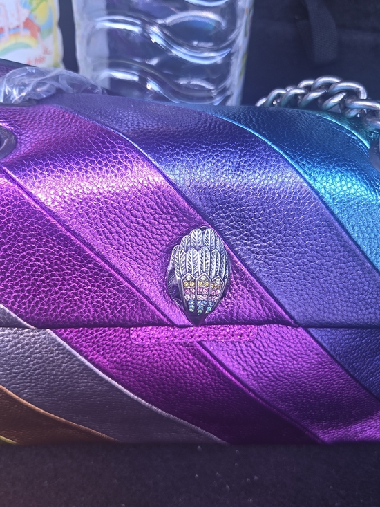 Kurt Geiger Handbags - Kurt Geiger Iridescent Quilted Crossbody in Purple, Blue, Pink